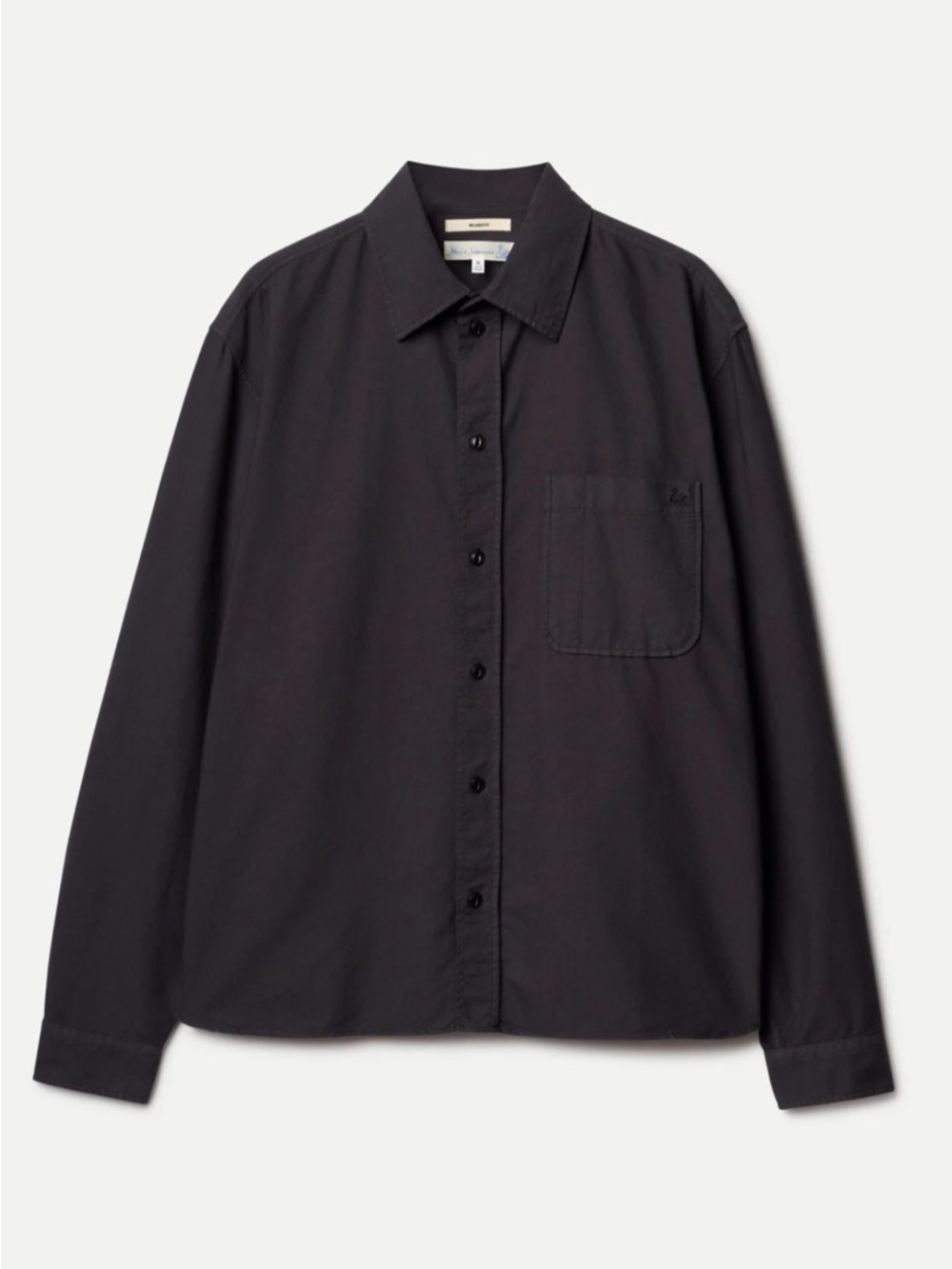 Men's Black Casual Button-Down Shirt